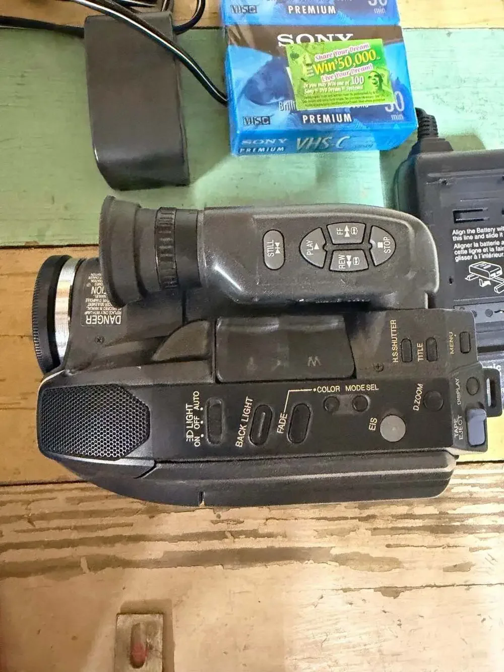 Panasonic Palmcorder PalmSight PV-L658 VHS-C Camcorder with AC Adapter & Manual
